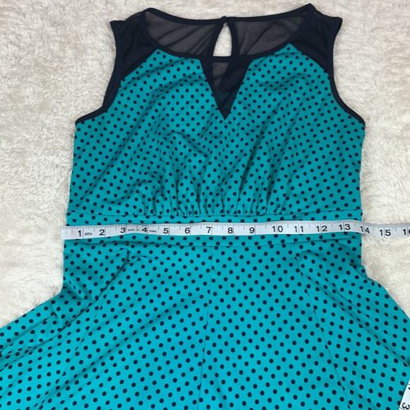 EnFocus Studio black mesh and mint a line dress, size 4 - Picture 6 of 8